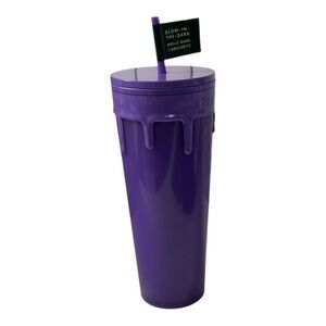 Starbucks 2025 Halloween Purple Glow In The Dark Slime Tumbler Cold Cup NEW
